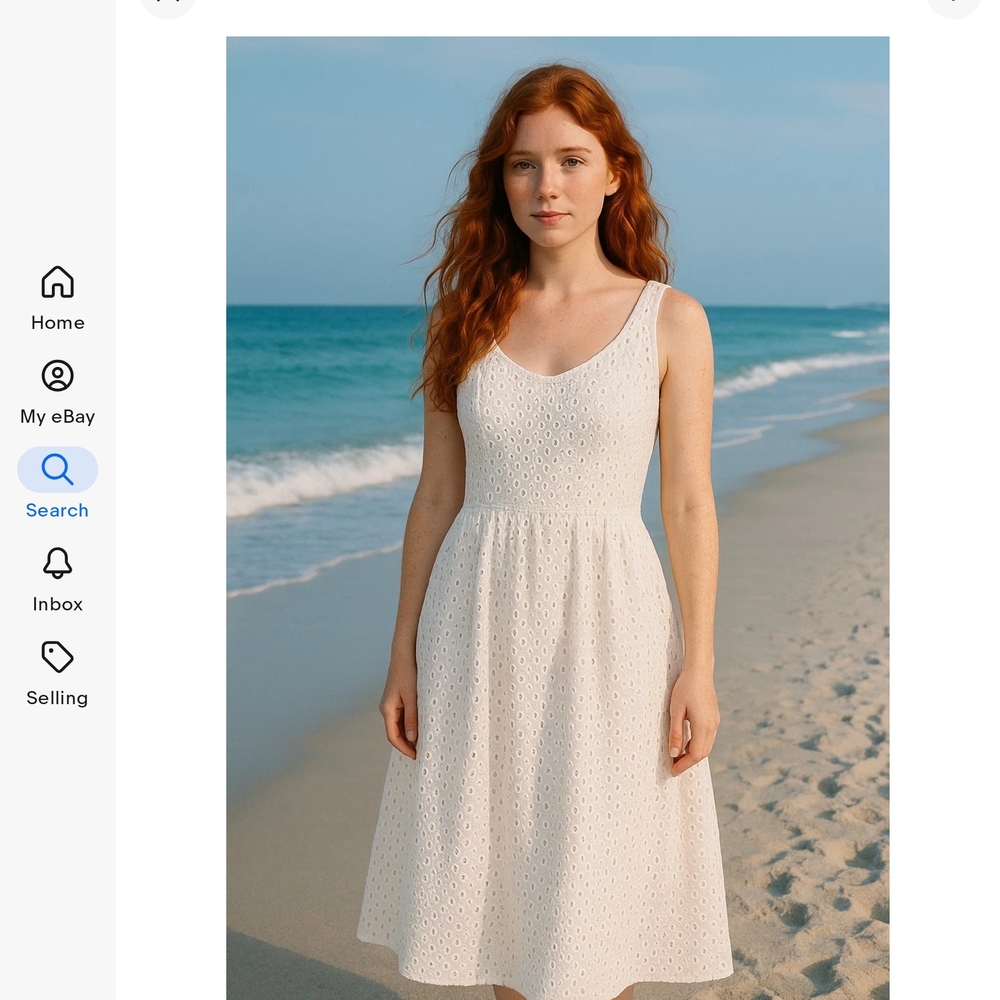 Calvin Klein‎ White Midi Dress